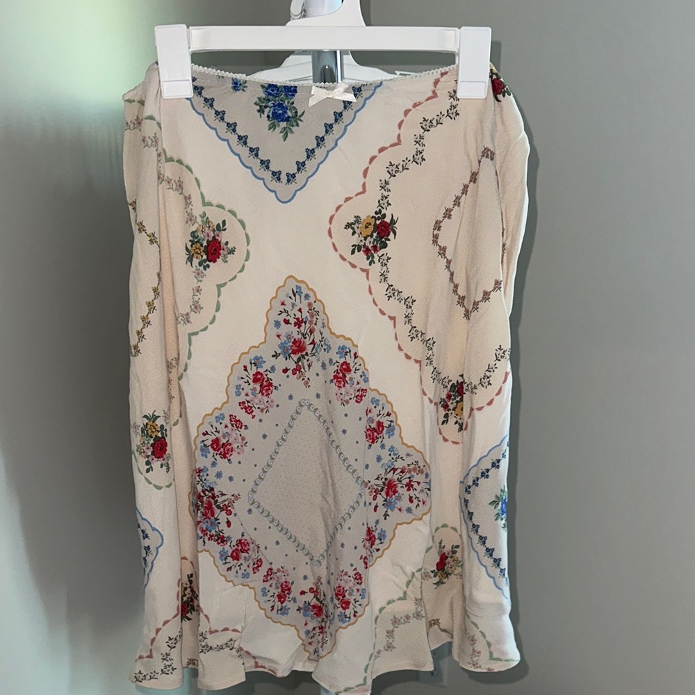 Wild Fable Cream Floral Mini Skirt